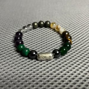 Atman - 8 Crystal Money Magnet Bracelet with Sliver Clasp