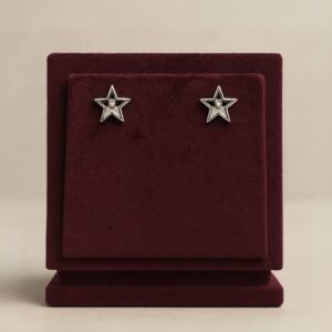 Silver Dotline Studs